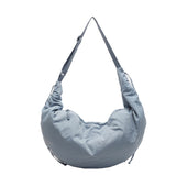 Pleated Strap Crescent Bag