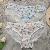 The Floral Desire | Women's Floral Lace Mid-Rise Triangle Panties (2-Pack)