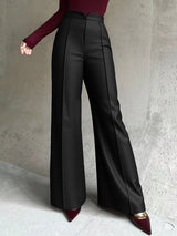 Black Flared Suit Trousers