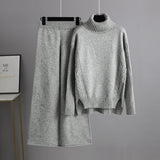 Relaxed Turtleneck Knit Lounge Set