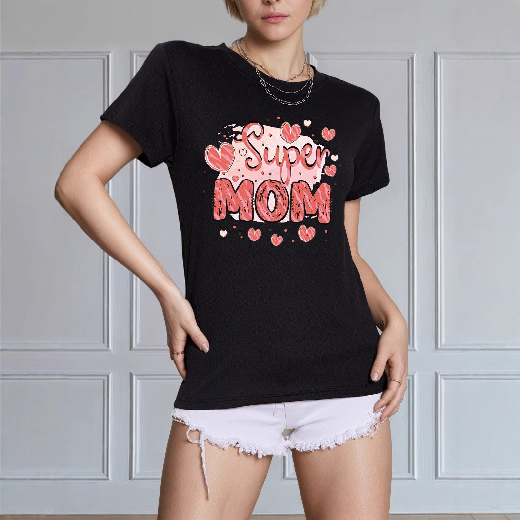 New regular round neck versatile trend women's T-shirt