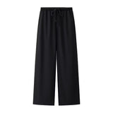 Linen Blend Drawstring Trousers