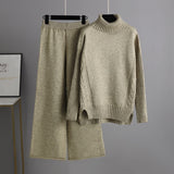 Relaxed Turtleneck Knit Lounge Set