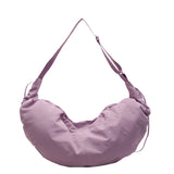 Pleated Strap Crescent Bag