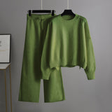 Brushed Knit Sweater and Trouser Set