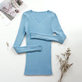 Super Soft Ribbed V Neck Pullover