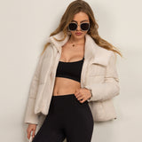 Hooded Layered Look Padded Puffer Jacket