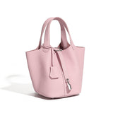 Pebbled Leather Basket Bag