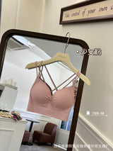 Cotton Cross Back Bandeau Bra