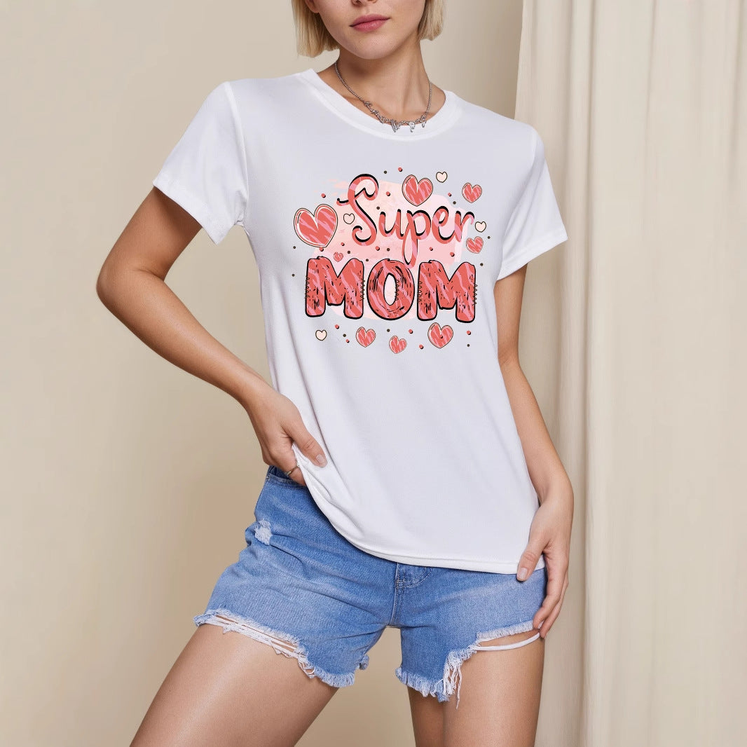 New regular round neck versatile trend women's T-shirt
