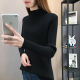 Mock Neck Slim Fit Knit Layering Top