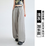 Contrast Waist Wide Leg Trousers