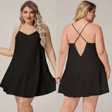 The Satin Whisper | Solid Color Strap Mini Satin Sleep Dress