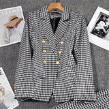 V-Neck Button Blazer