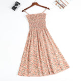 The French Whisper | Floral Suspender A-Line Midi Dress