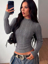 Twist Knit Crew Neck Sweater