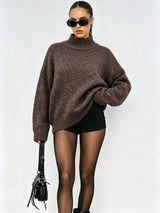 Mock Neck Knit Sweater
