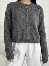 Plush Knit Button Cardigan