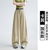 Contrast Waist Wide Leg Trousers