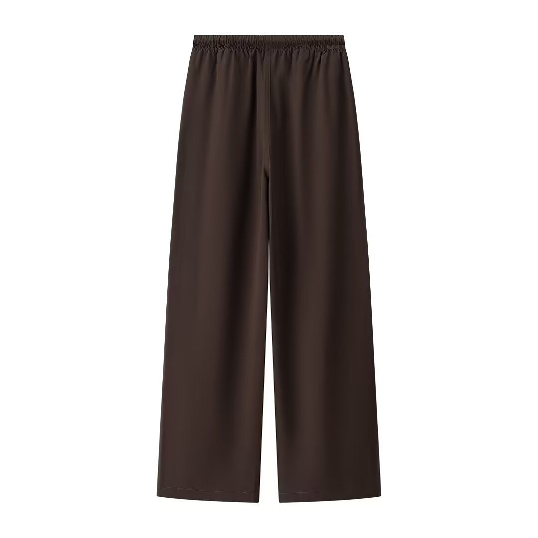 Linen Blend Drawstring Trousers
