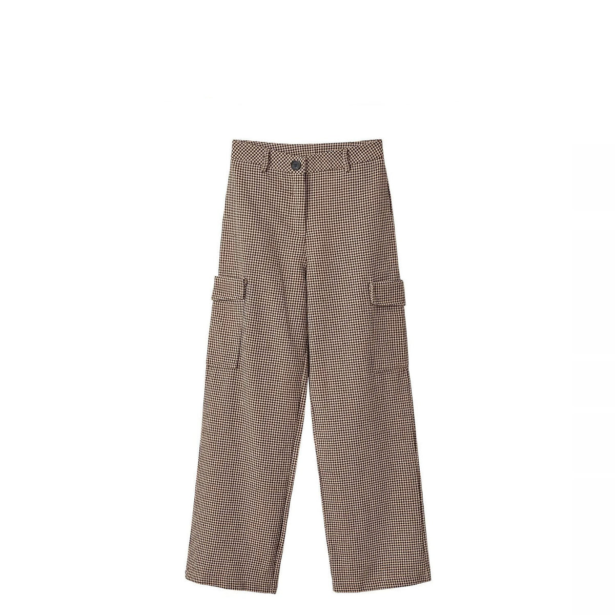 Houndstooth Patch Pocket Trousers