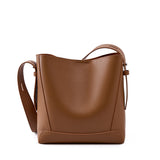 Leather Commuter Bucket Bag