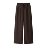 Linen Blend Drawstring Trousers