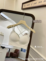 Cotton Cross Back Bandeau Bra
