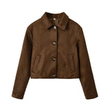 Faux Suede Flight Jacket