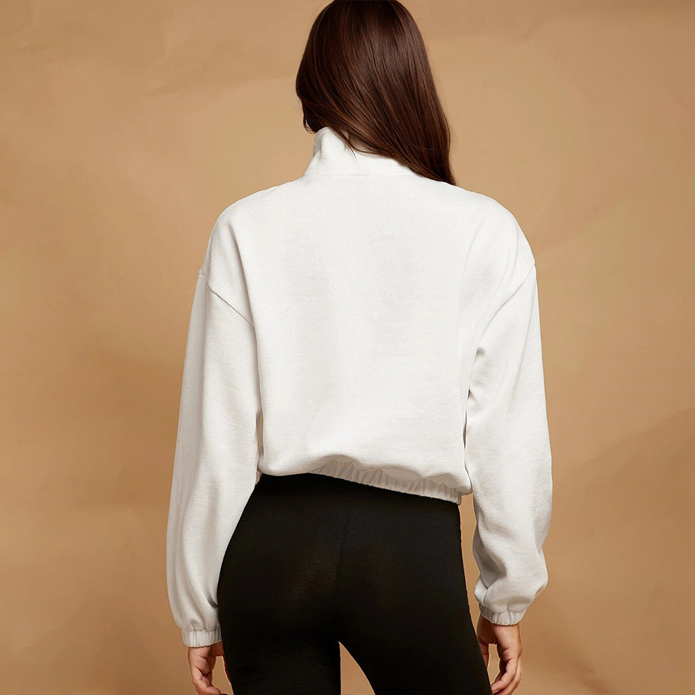 Half Zip Polo Collar Sweatshirt
