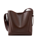 Leather Commuter Bucket Bag