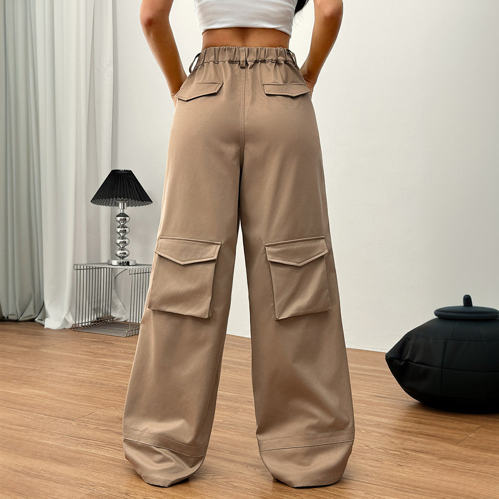 Utility Pocket Wide Leg Trousers