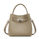Leather Bucket Shoulder Bag