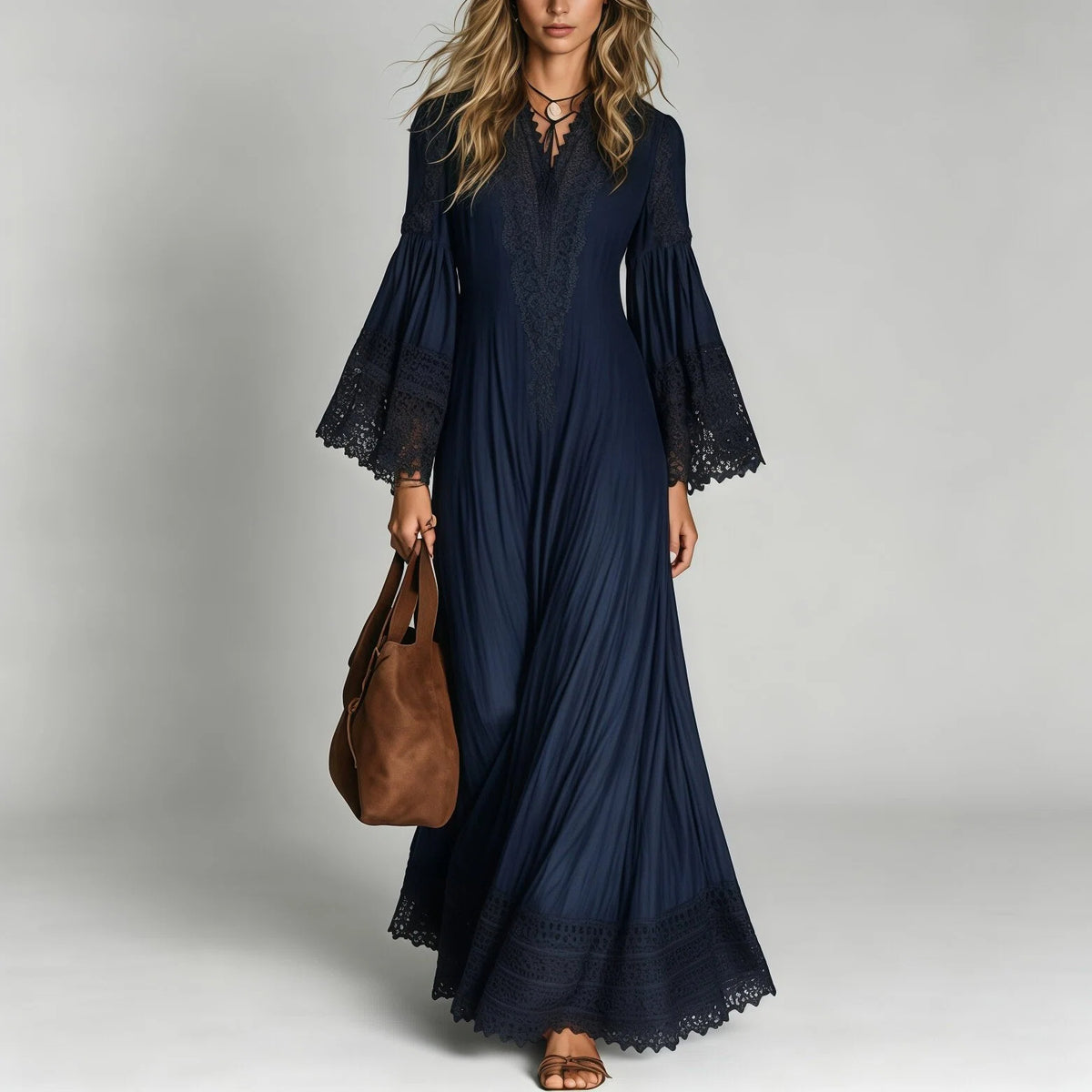 Bohemian Lace Long Sleeve Dress