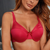 The Minimizer Lift | Red Lace Push-Up Bra for Fuller Bust