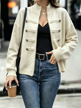 Thick Zip Knit Cardigan