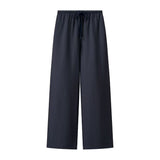 Linen Blend Drawstring Trousers
