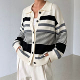 Striped Knit Cardigan