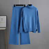Relaxed Turtleneck Knit Lounge Set