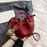 Pleated Bucket Crossbody Bag