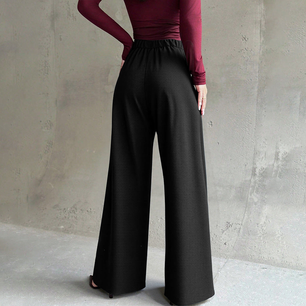 Black Flared Suit Trousers