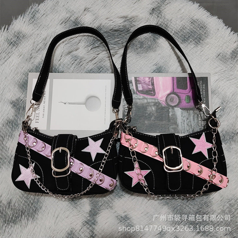 Chain Strap Baguette Bag