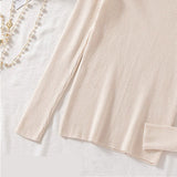 Stretch Ribbed V Neck Knit Top