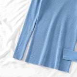 Full Turtleneck Slim Knit Sweater