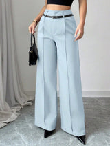 Loose Straight Leg Suit Trousers