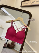 Cotton Cross Back Bandeau Bra