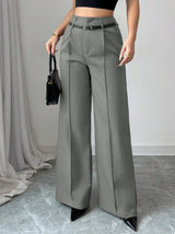 Loose Straight Leg Suit Trousers