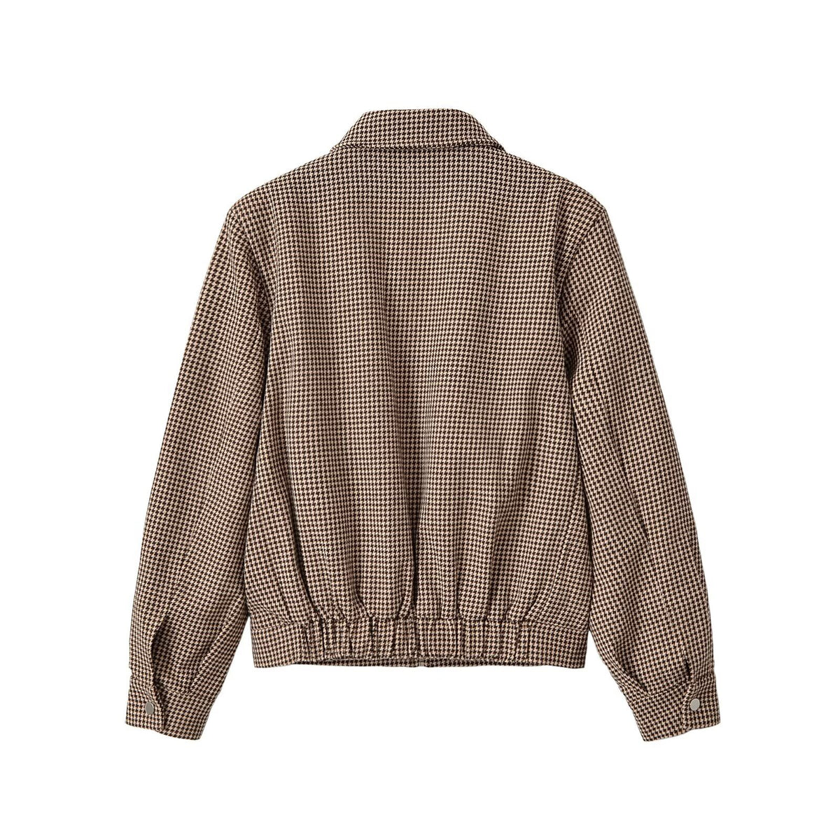 Houndstooth Zip Up Jacket