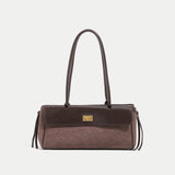 Suede Contrast Quilted Tote Bag