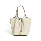 Leather Basket Handbag